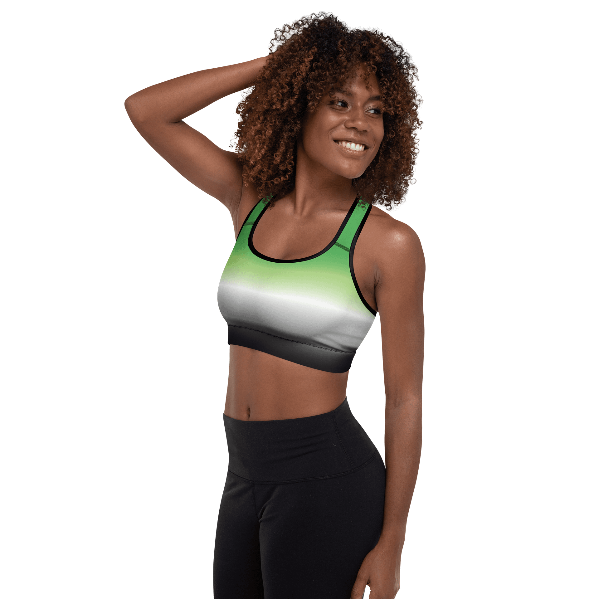 Aromantic Pride Gradient Padded Sports Bra product image (5)