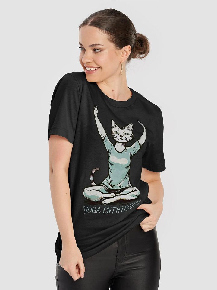 Funny Yoga Cat T-Shirt for Yoga Enthusiasts - Cute Yoga Pose Cat Shirt - Perfect Gift for Cat Lovers and Yoga Fans product image (2)