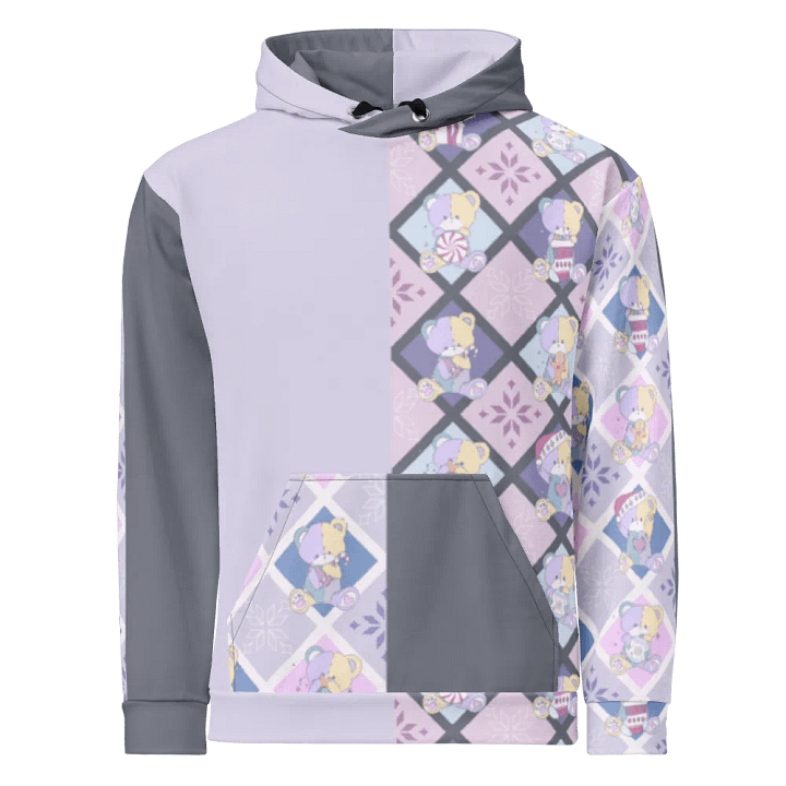 Playful colourblock christmas teddy bear hoodie product image (1)