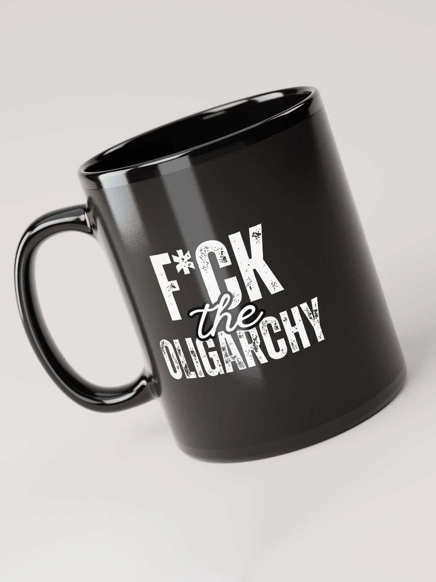 F*ck the Oligarchy: Black Glossy Mug product image (5)