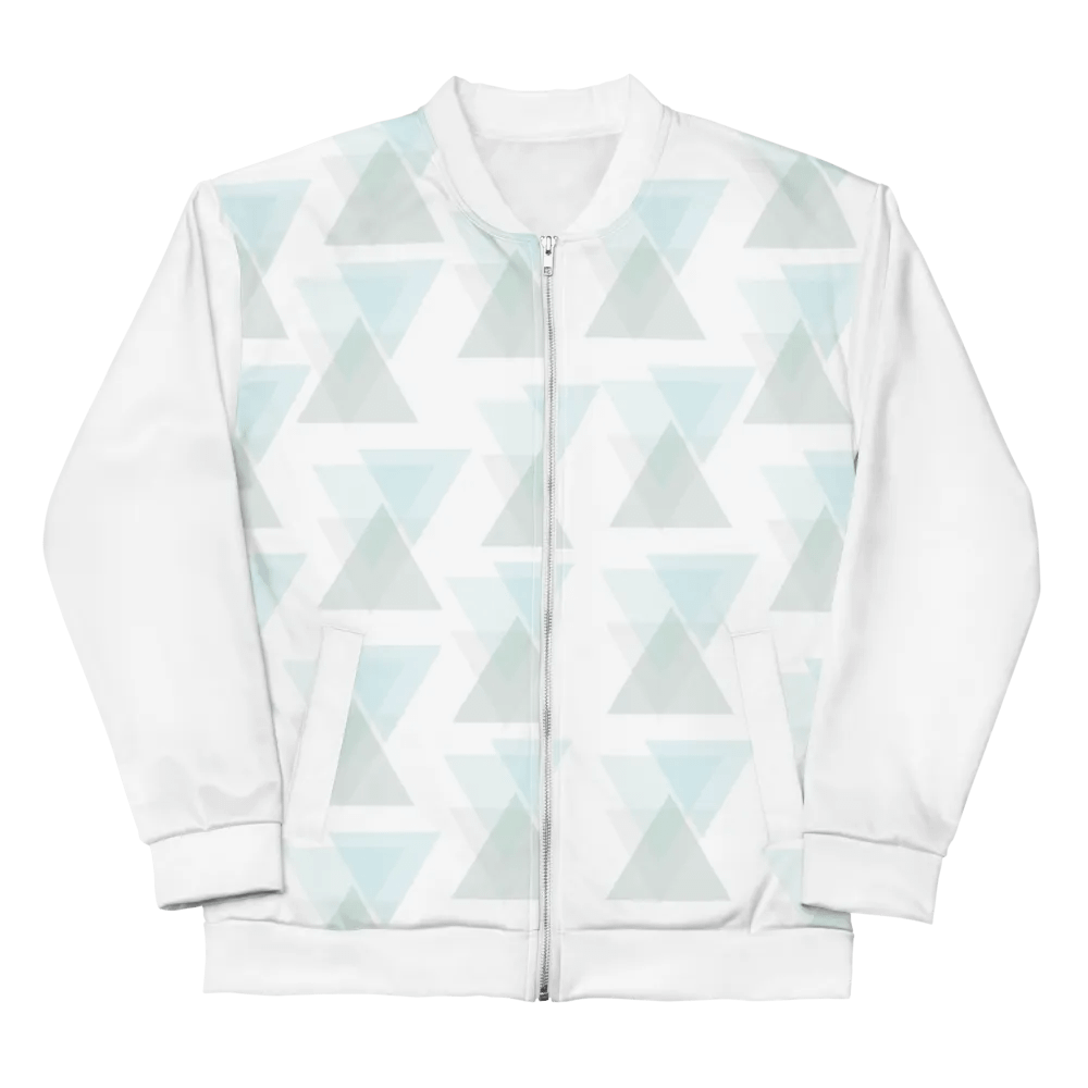 Turquoise Triangle Symmetry Bomber Jacket product image (7)