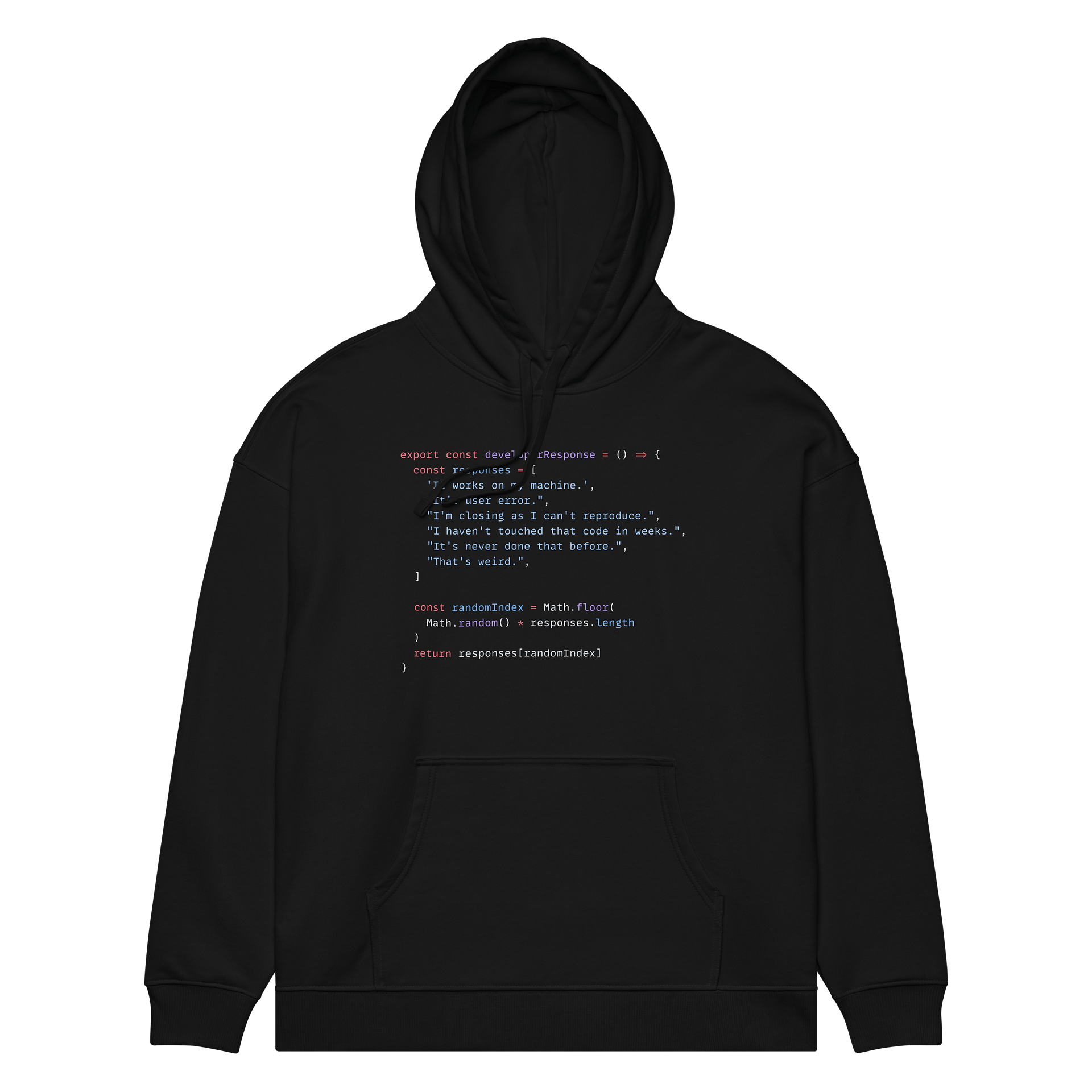 Developer Excuse Javascript Hoodie - Dark product image (3)
