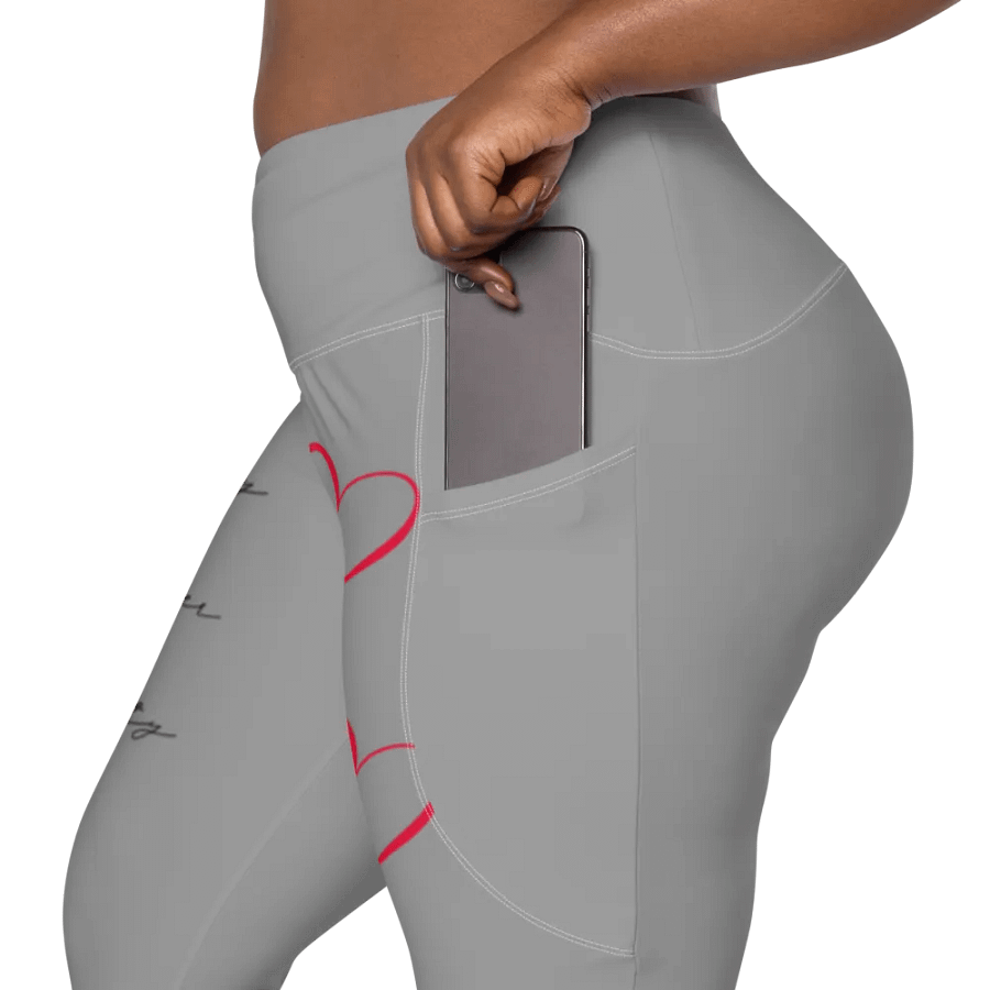 "Qu@lity He@rt" Leggings (Grey) product image (8)