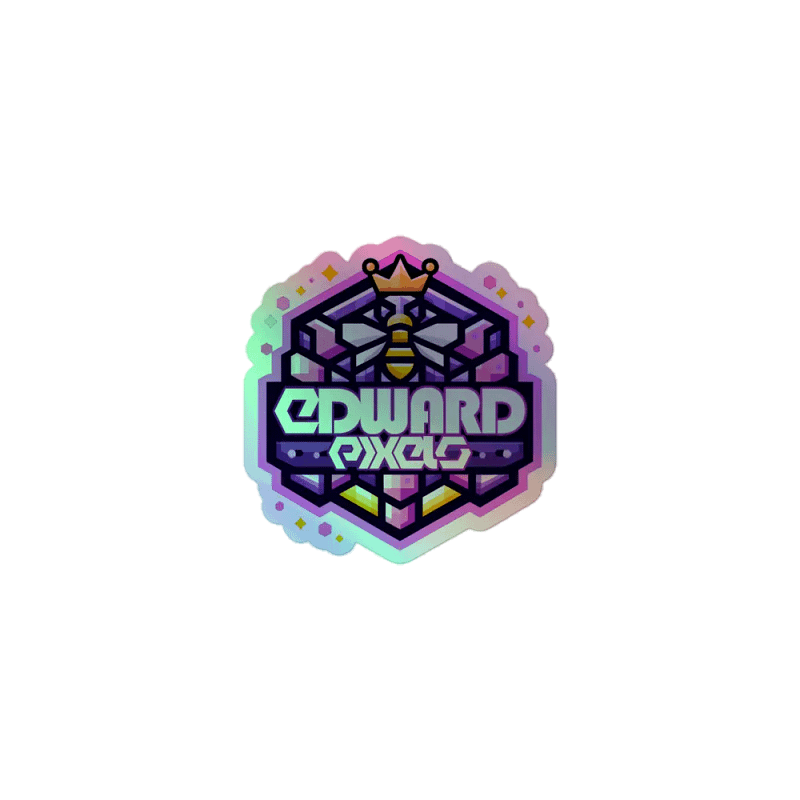 EdwardPixels 2024 Logo holo sticker