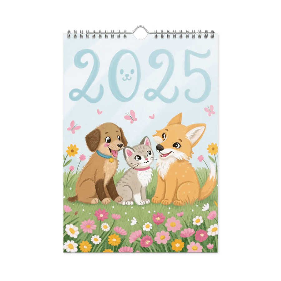 ADORABLE ANIMALS WALL CALENDAR 2025 product image (3)