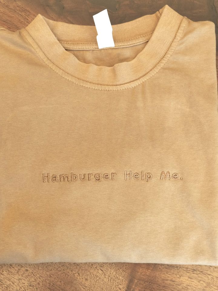 Hamburger Help Me Embroidered Tee product image (1)