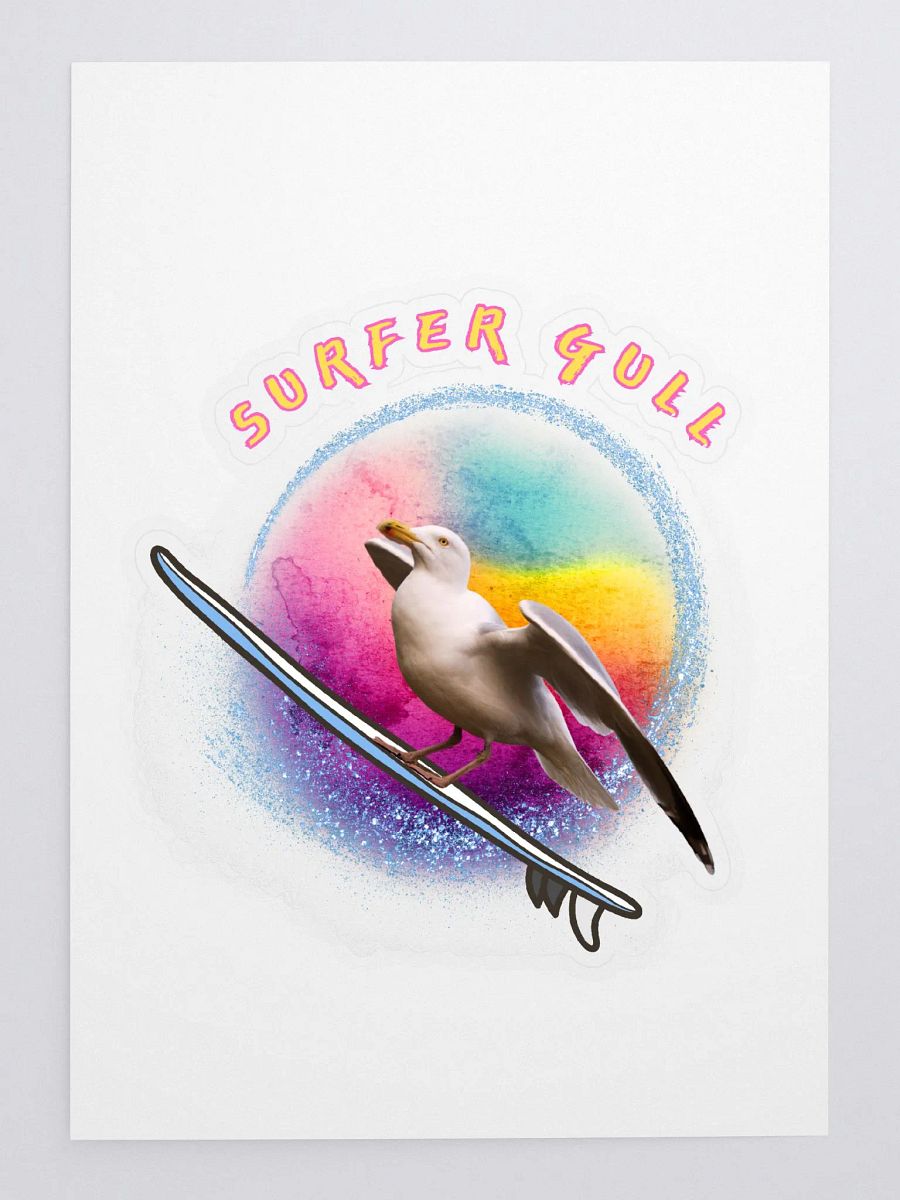 Soleil the Surfer Gull Kiss Cut Sticker product image (3)