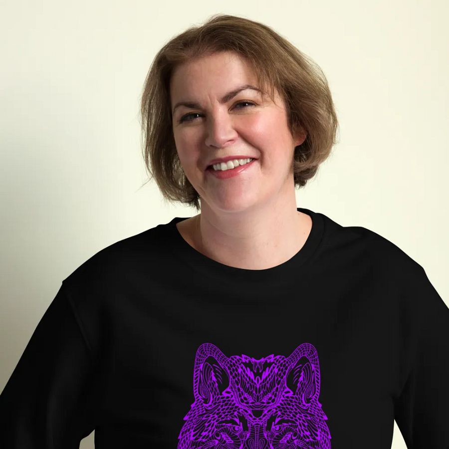 Magenta Wolf Symmetry Sweatshirt product image (7)