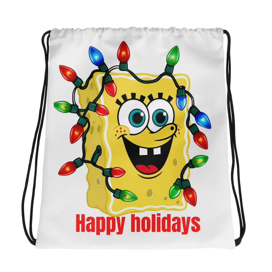 Festive Sponge Drawstring Backpack product image (1)