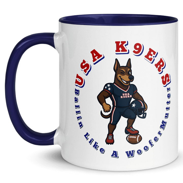 Doberman USA K9ERS Football Mug product image (1)
