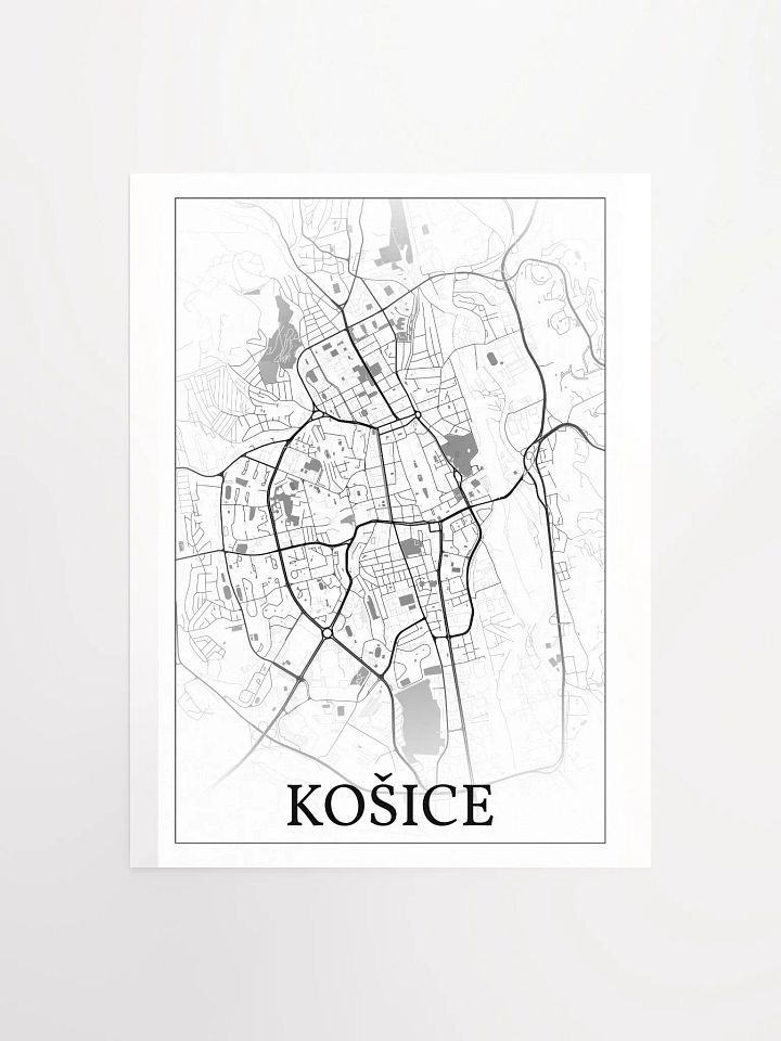 Košice, Slovakia, city map print product image (2)