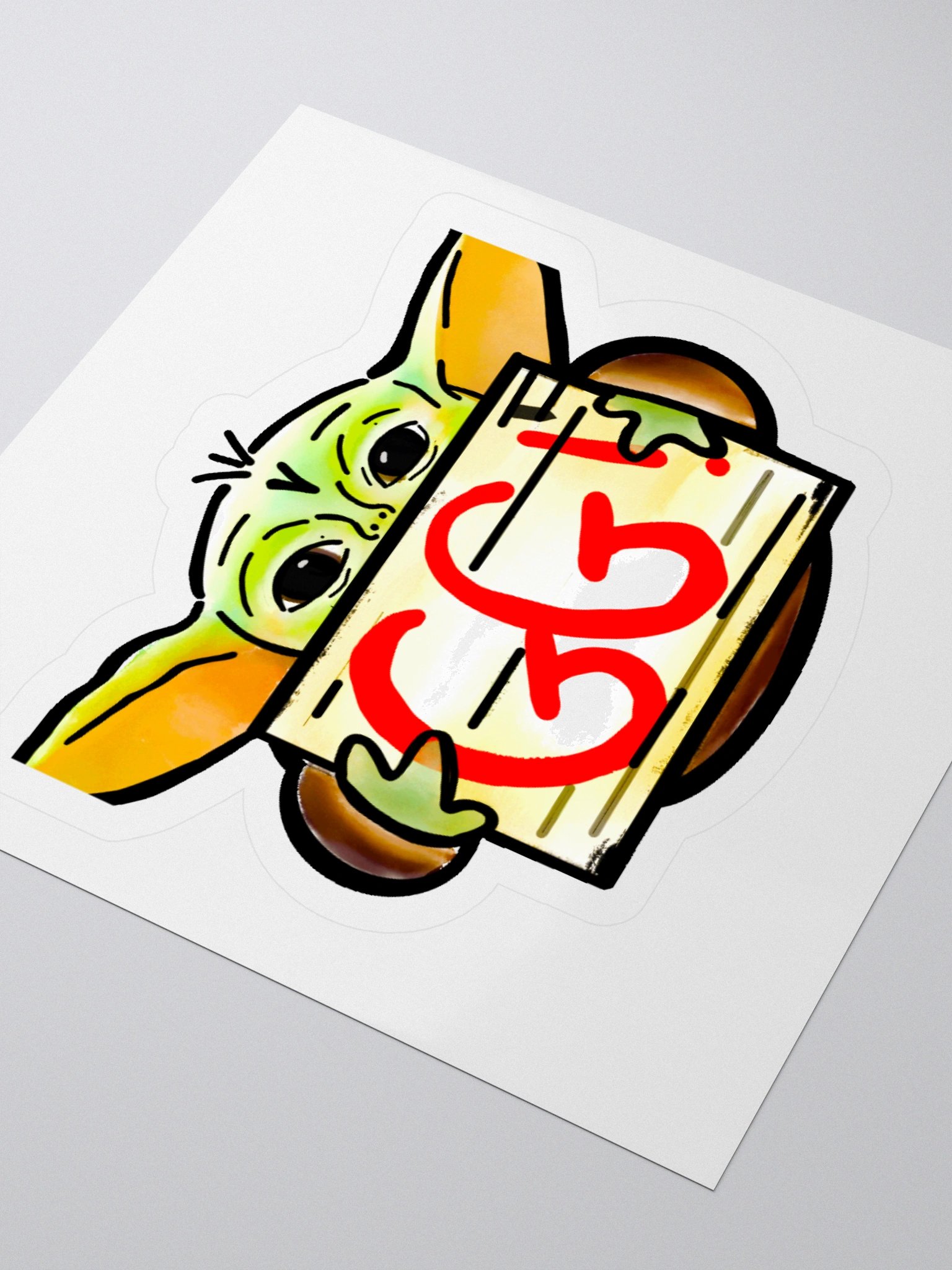 Baby Green Guy Vinyl Stickers (3" x 3") product image (3)