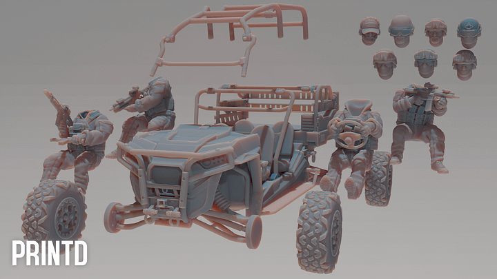 MRZR Ultra light Desert Vehicle - Modern Warfare Wargame Hobby Resin Scale Models product image (2)