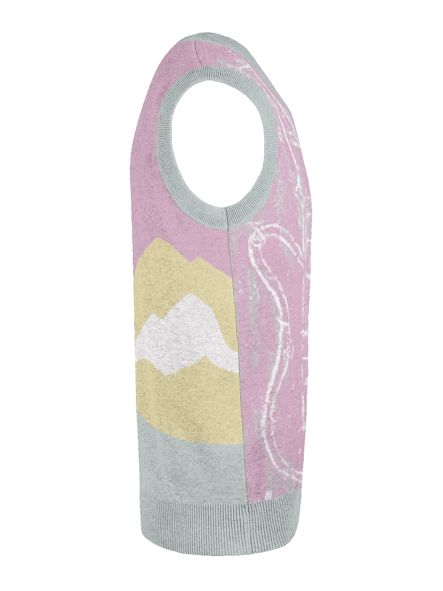 My guitar (art&design by Dina R.) (acrylic painting picture) - Knitted V-Neck Vest product image (5)