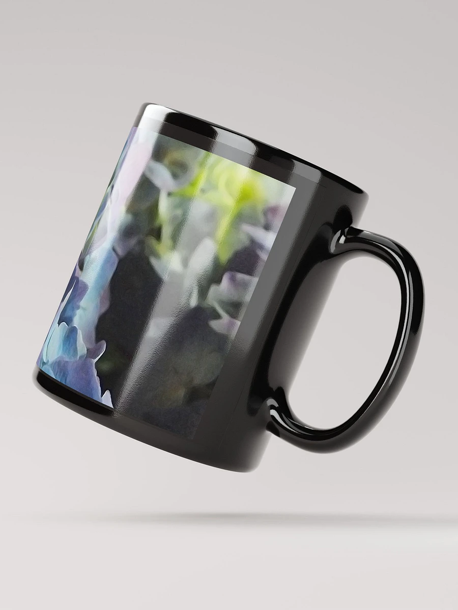 Blue and Purple Hydrangea Group Black Coffee Mug product image (3)