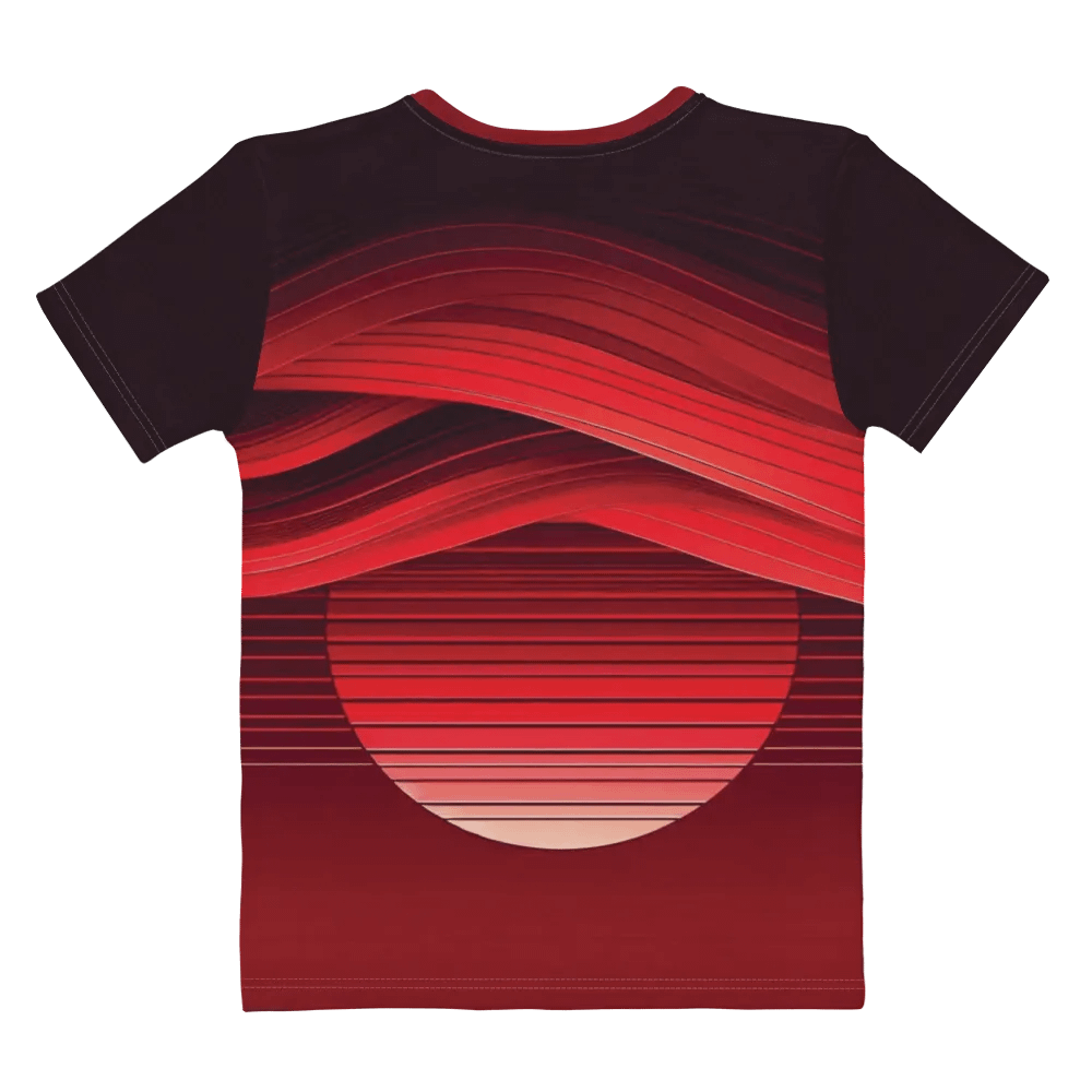 Women's Full-Print-10 Red Glitch Tee product image (6)