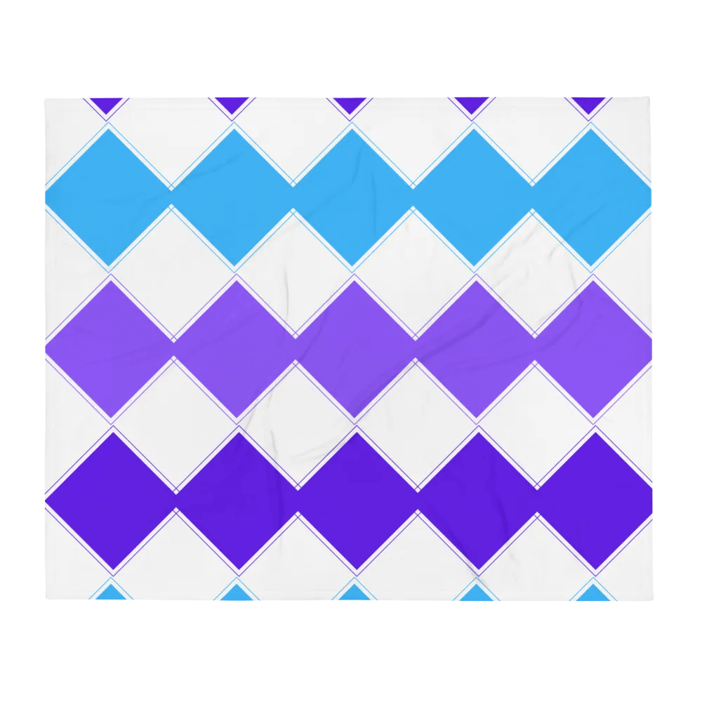 Blue And Purple Diamond Patten Blanket product image (2)
