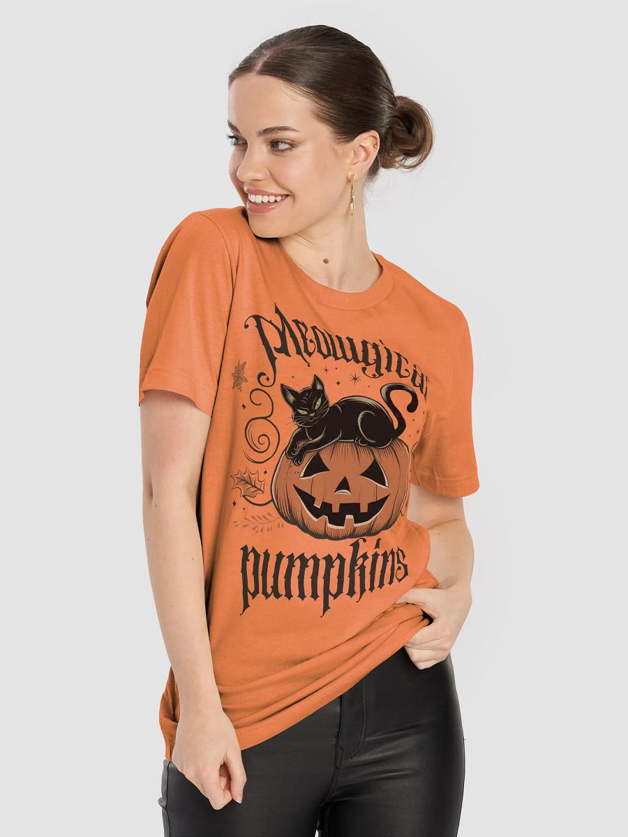 Gothic Pumpkin Cat T-Shirt product image (6)