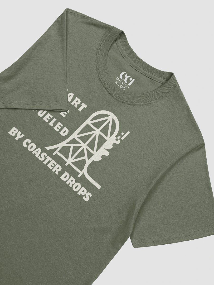 Heart Rate Fueled by Coaster Drops T-Shirt - Thrill Seeker Graphic Tee product image (3)