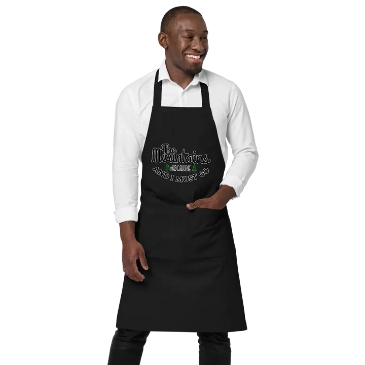Mountain Calling Typography Apron product image (1)