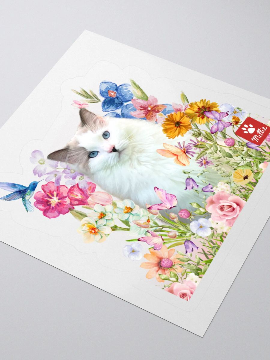 🌸 Limited Edition Spring Sticker – Featuring Millie the Cat! 🐾 product image (3)