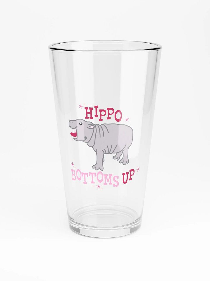 Hippo Bottoms Up Pint Glass | Moo Deng Inspired Merch product image (2)