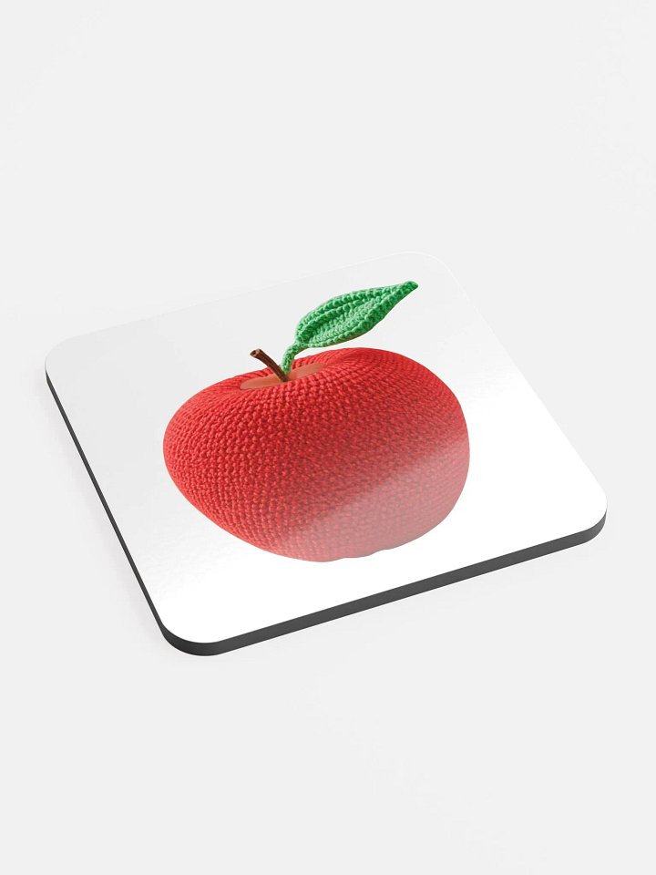 CozyAvocado Glossed Cork Coaster Apple #1 product image (2)