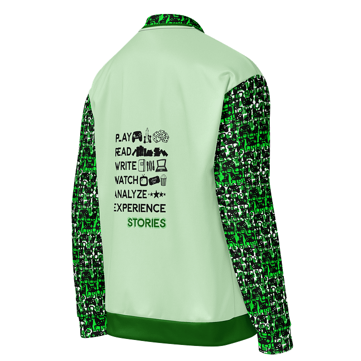 Experience Stories Unisex Bomber Jacket (Green, Emerald Mint, and Black) product image (1)
