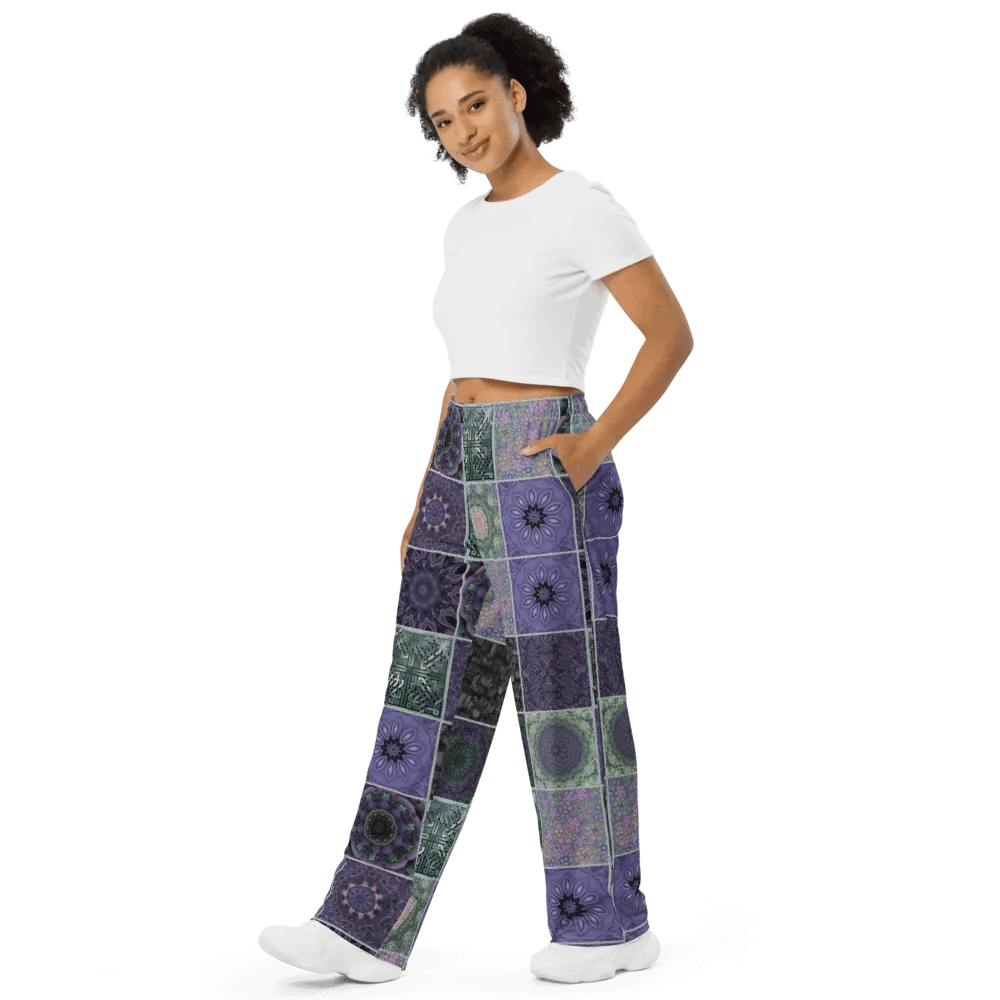Lavender Crazy Quilt Wideleg Pants product image (4)