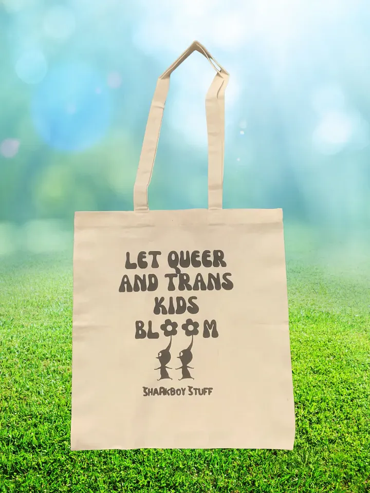 Pikmin Inspired Let Queer and Trans Kids Bloom Canvas Tote product image (1)