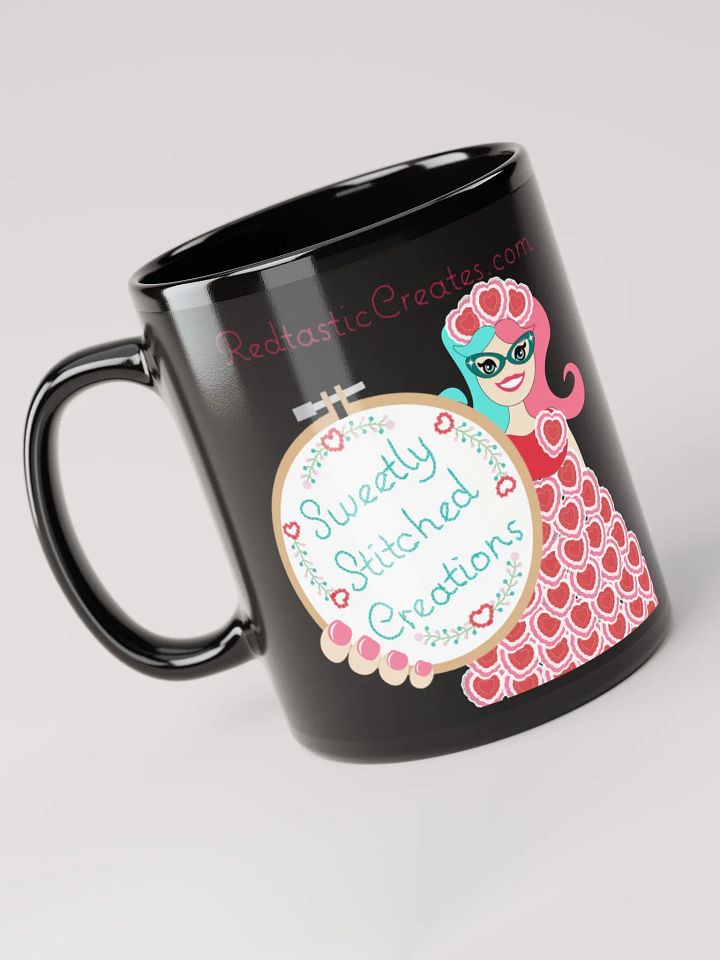 Sweetly Stitched Creations Black Mug product image (1)