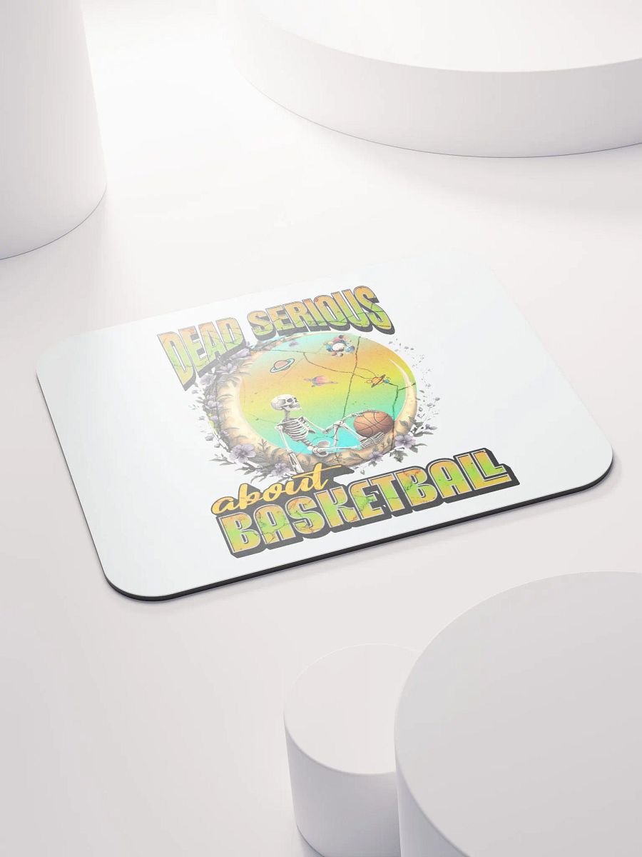 Dead Serious About Basketball Skeleton Cosmic Mouse Pad product image (4)