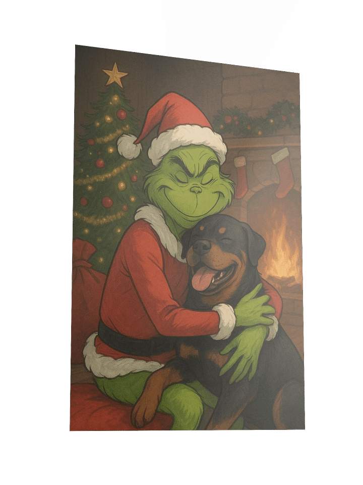 Grinch & Rottweiler Christmas Poster product image (5)