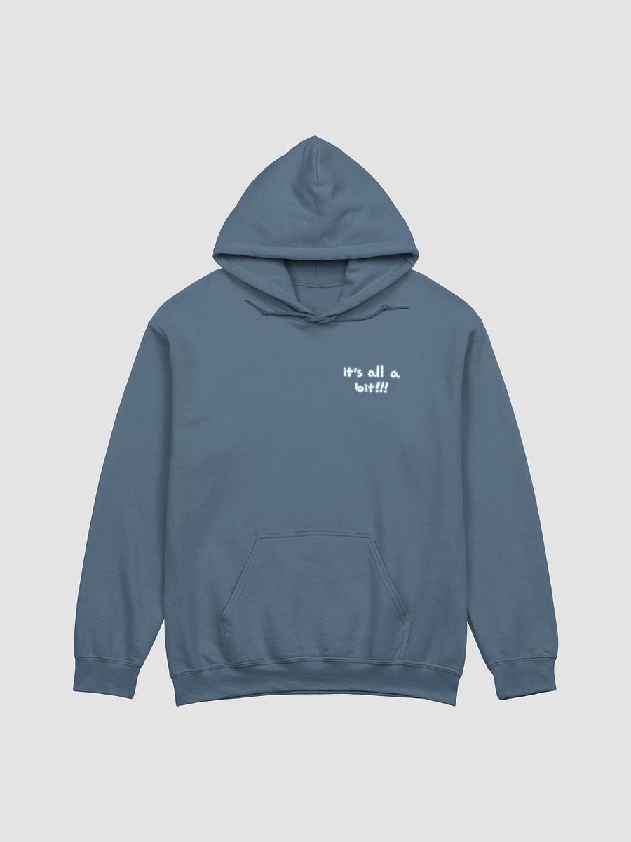 “It’s all a bit!!!” (sm. lined design, #709AAF) classic hoodie product image (38)