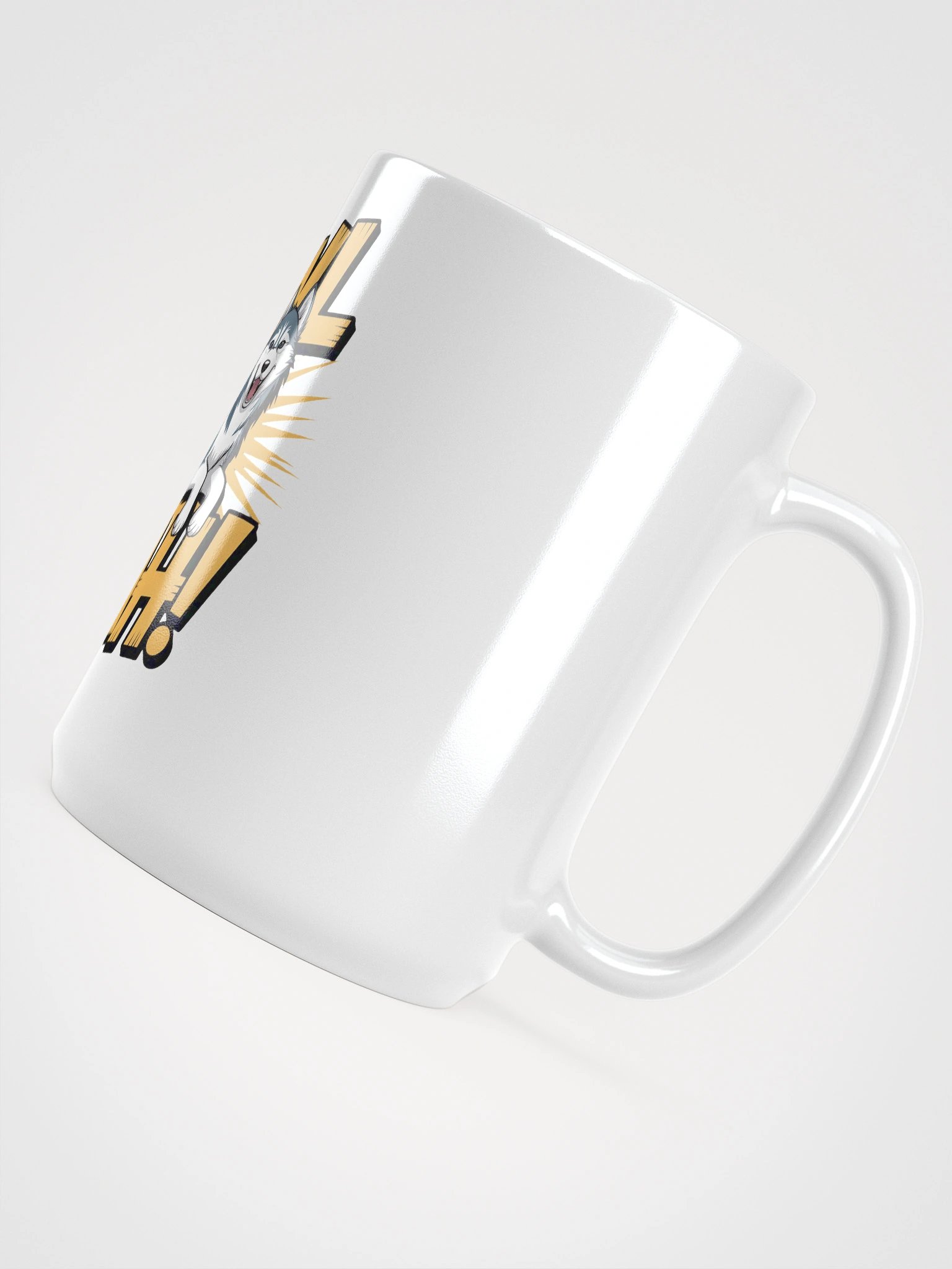 Howl Yeah! Siberian Husky White Glossy Mug product image (4)