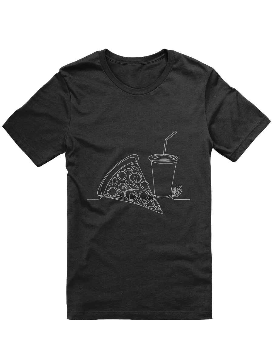 Pizza Slice And Soda Drink Line Art Design Tee product image (1)