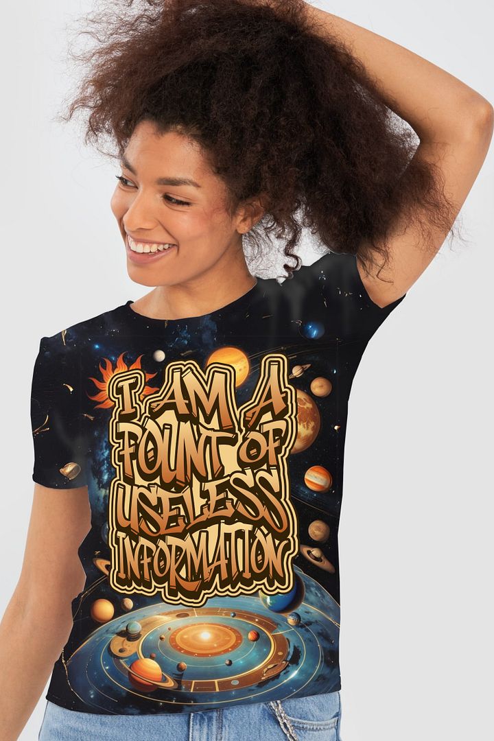 Funny Fount of Useless Information All Over Print T-shirt product image (1)