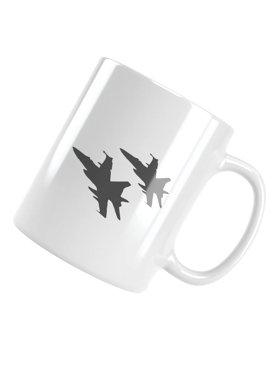 Twin Hornets Logo Mug, White product image (3)