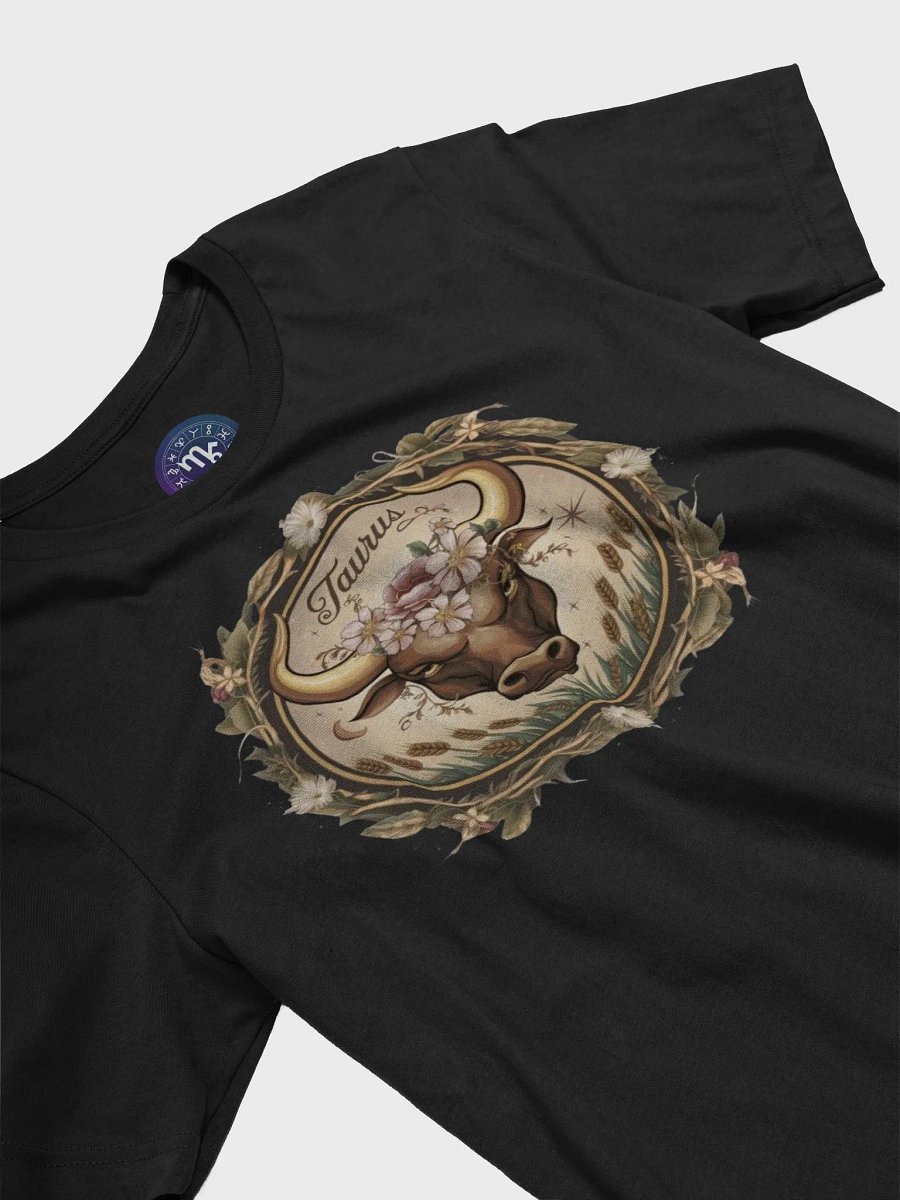 Unisex Taurus Zodiac T-Shirt with Botanical Bull Design product image (5)