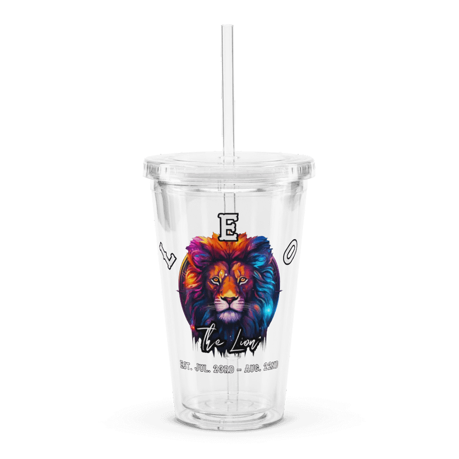 Leo - Zodiac Double Wall Clear Plastic Tumbler product image (1)