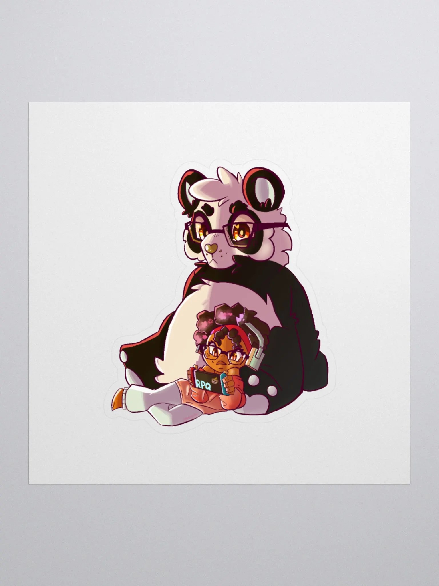 Chilling RPQ style Kiss cut sticker product image (1)