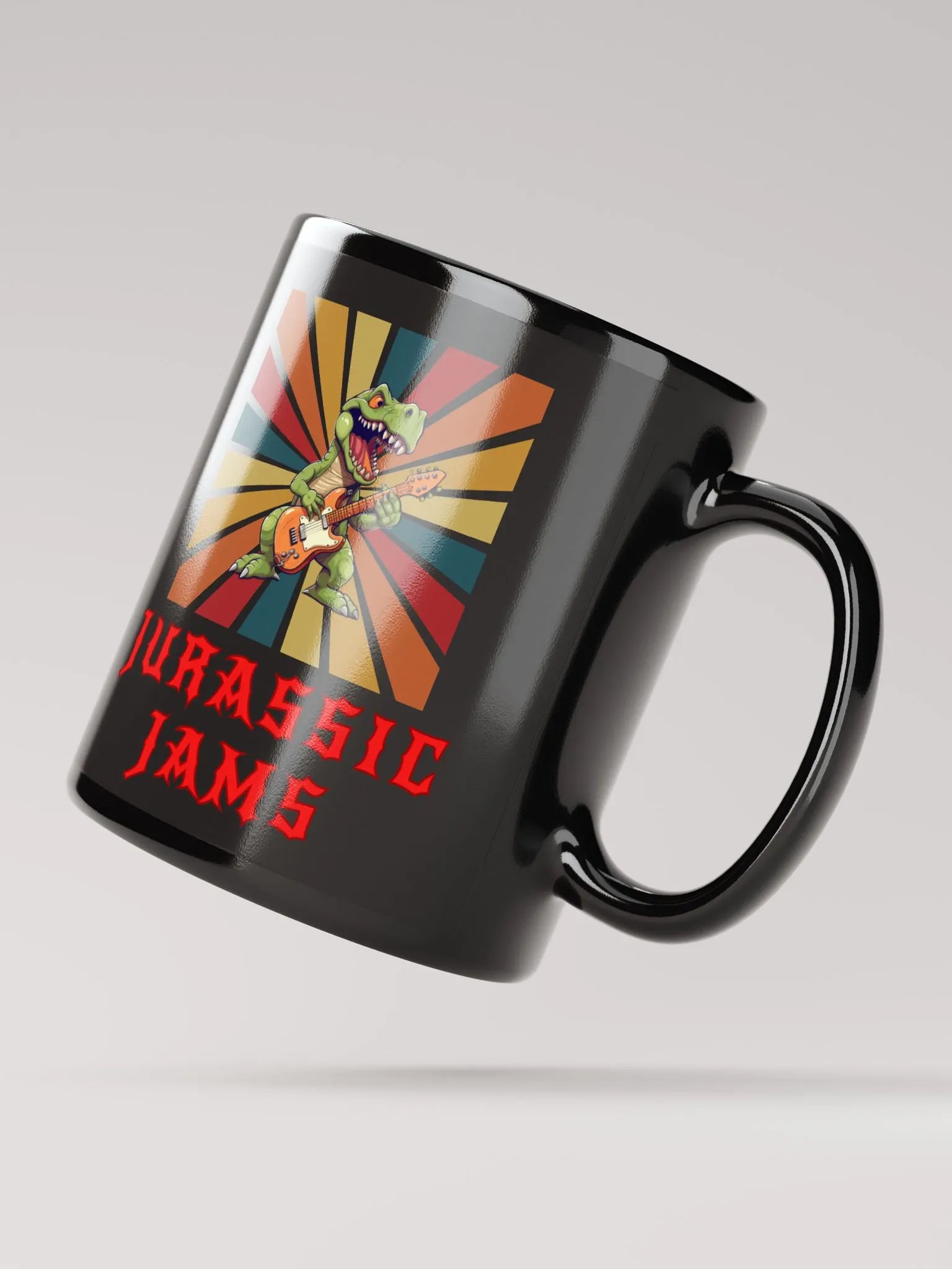 Jurassic Jams Rock n Rawr Dinosaur Dark Mug product image (2)