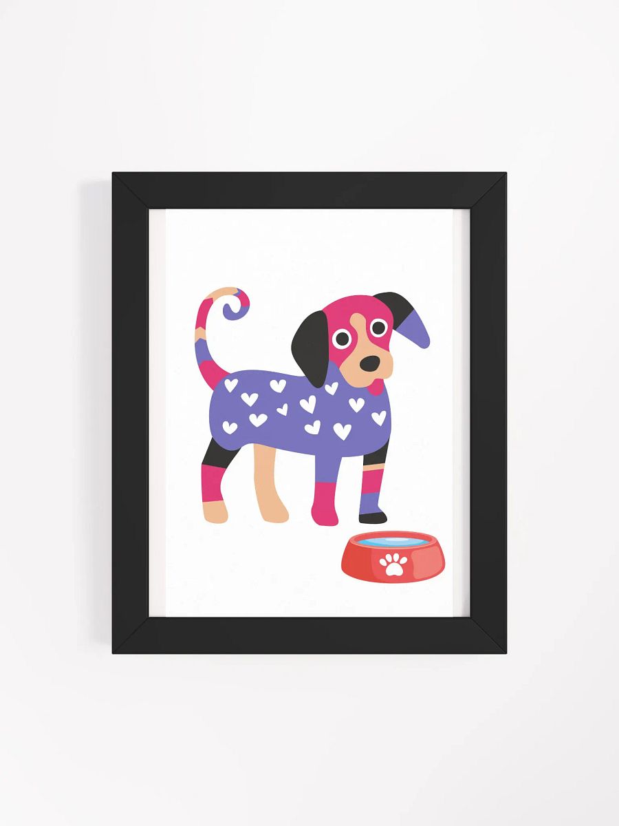 Graphic dog & bowl Framed Matte Poster product image (66)