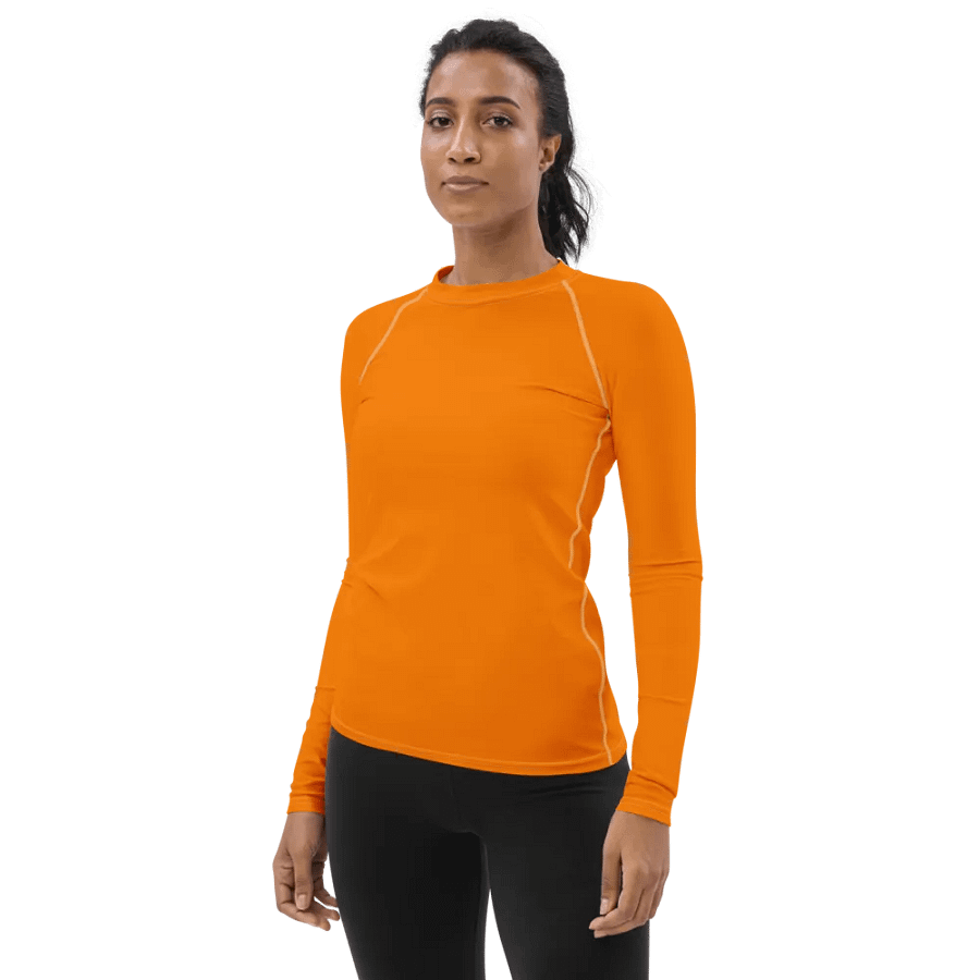 Plain Color Orange Rash Guard product image (3)