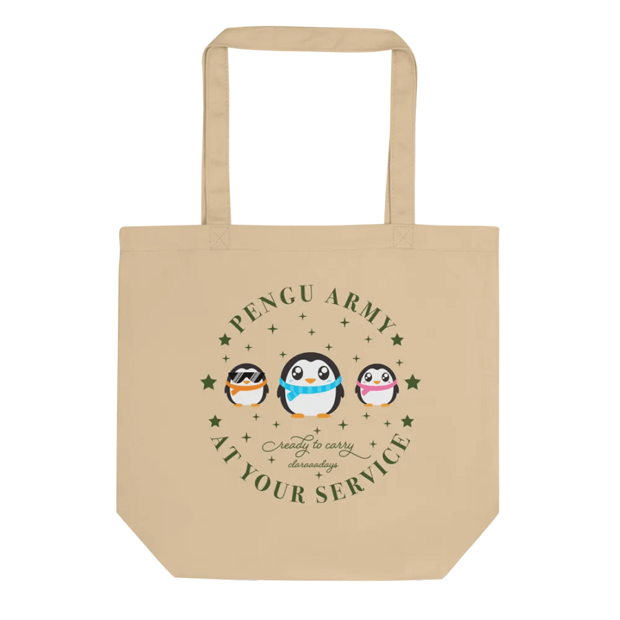 Pengu Army Beige Tote Bag product image (1)