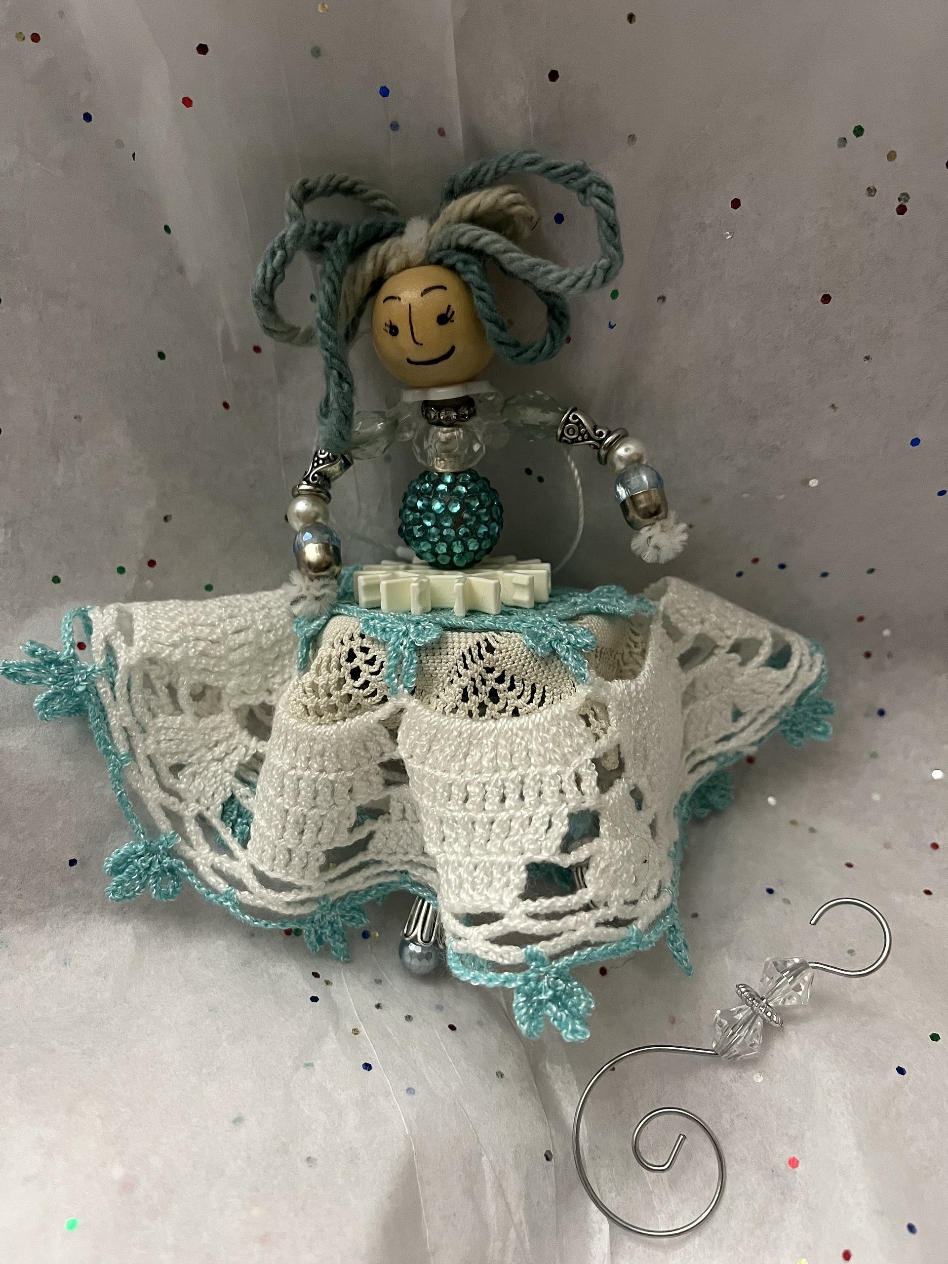 Turquoise Princess w/ Double Antique Lace/Linen Skirts product image (7)