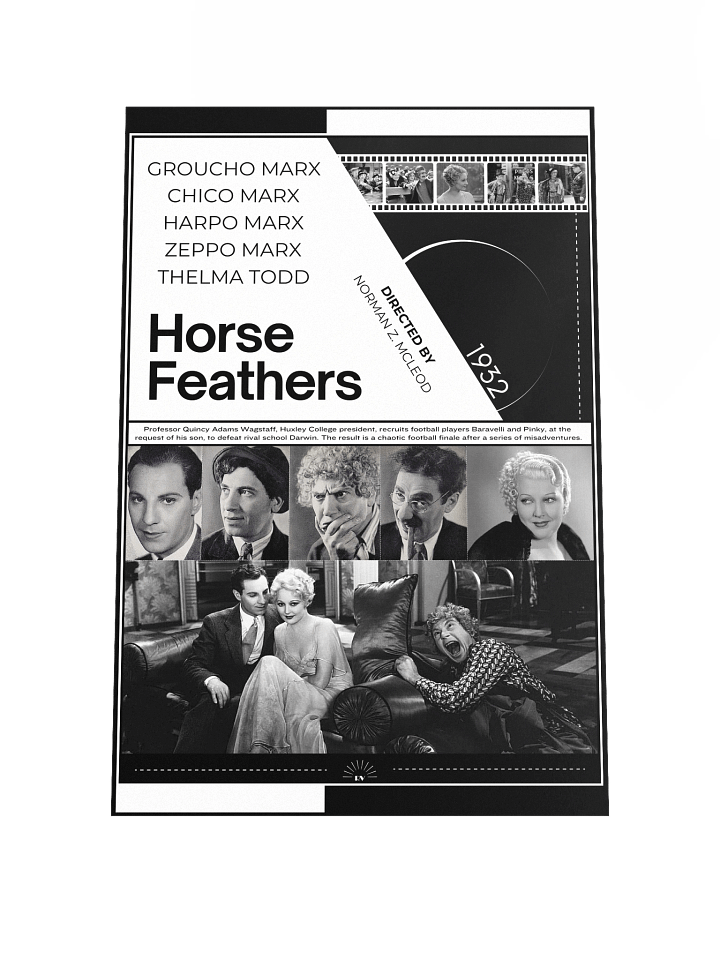 Horse Feathers with the Marx Brothers and Thelma Todd 1932 | Movie Poster | 12x18 Wall Art product image (1)