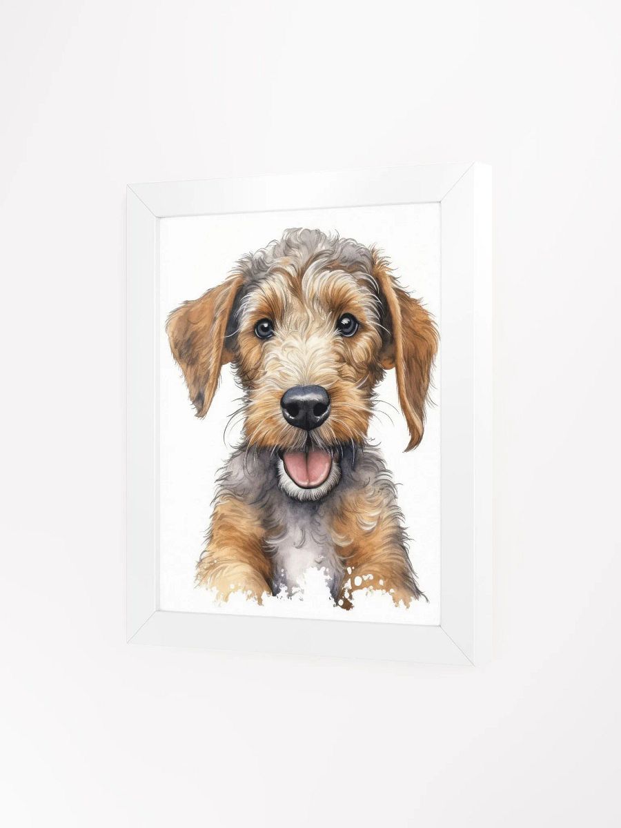 Airedale Terrier Puppy Portrait Watercolor Wall Art product image (51)