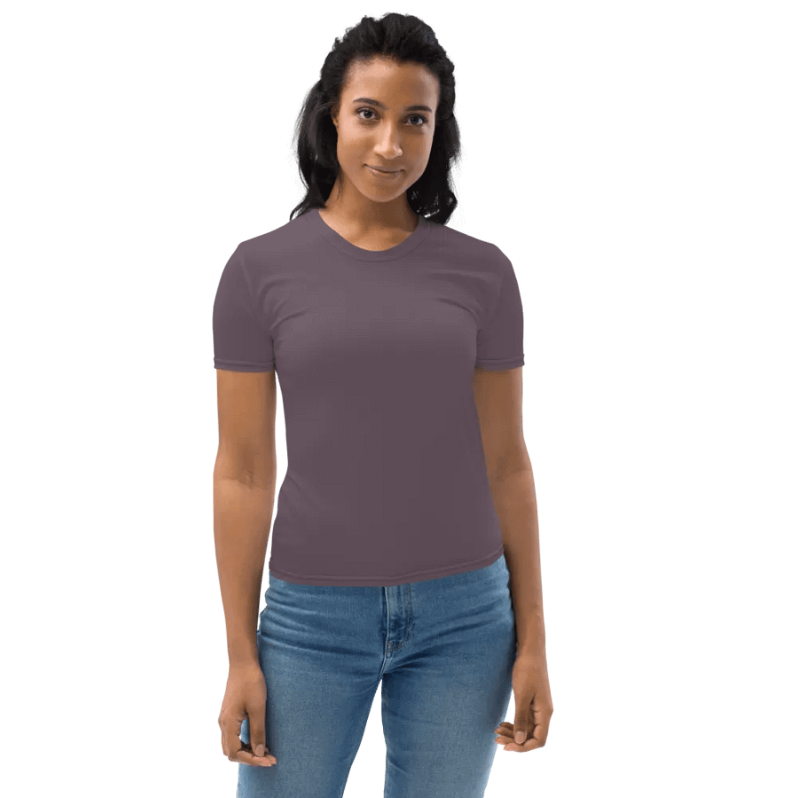 Plain Mauve Soft Summer Women's Crewneck Polyester Heavyweight Premium T-Shirt by Treasure Pie product image (6)