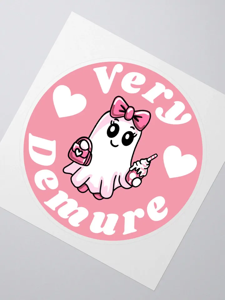 Very Demure Cute Ghost Circle Sticker product image (2)
